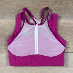 Lululemon Women's Ready Set Sweat Pink and White Sports Bra